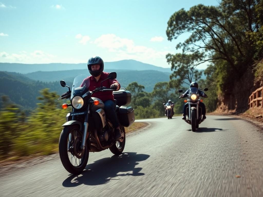 3 motoqueiros na estrada