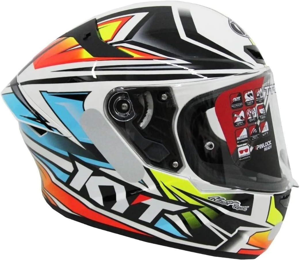 Capacete KYT TT Course Radiance Kasma Daniel Azul Branco