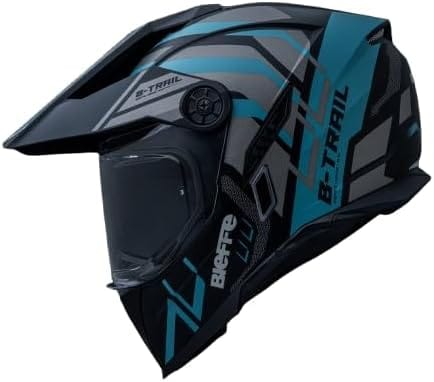 Capacete Masculino Bieffe B Trail Defender Azul Moto Pala