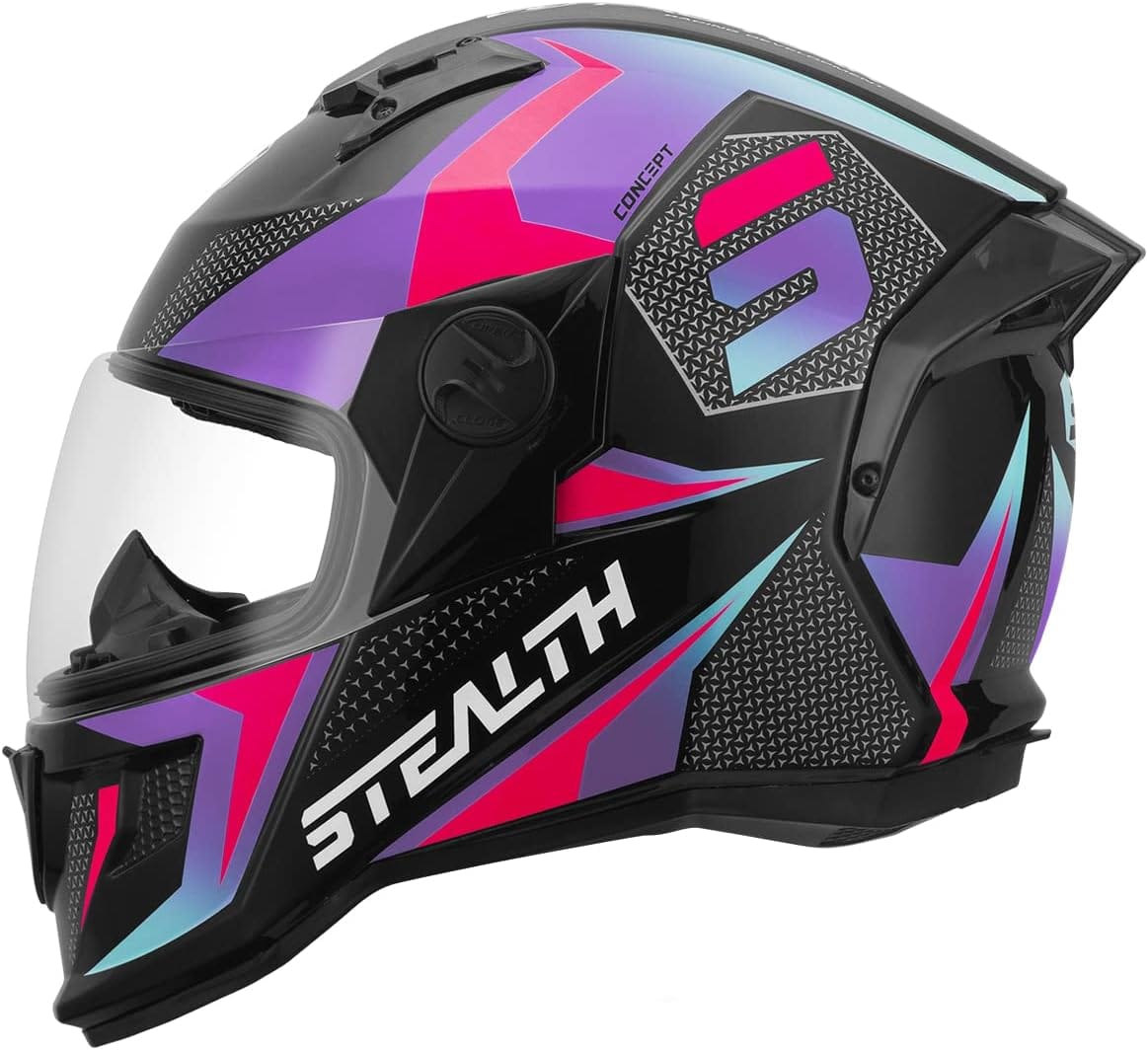 Capacete Moto Stealth Concept Rosa