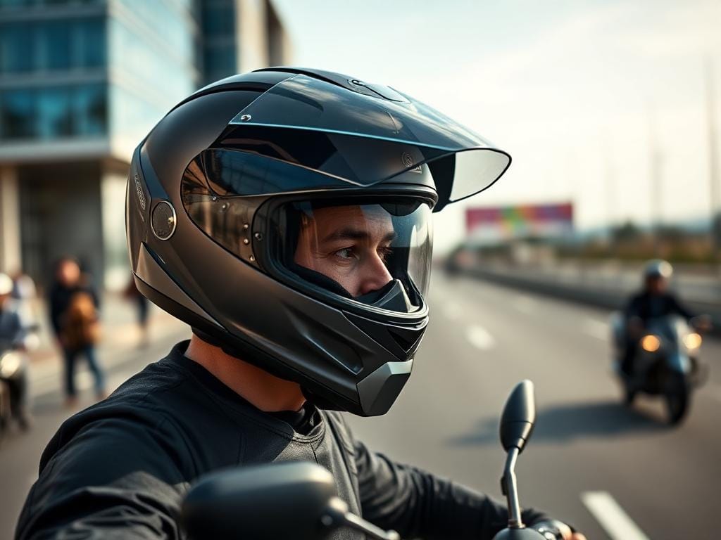 O que é um capacete de moto modular