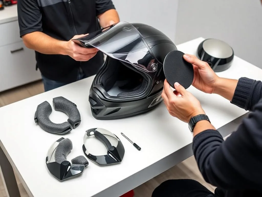tutoriais sobre manutenção de capacete de moto