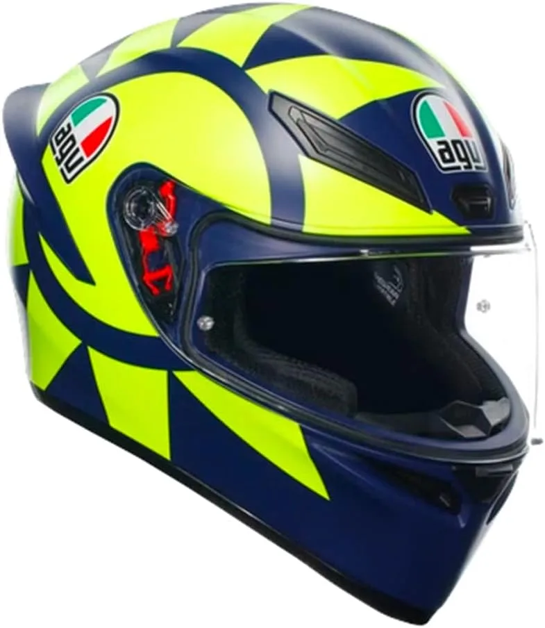Capacete Agv K1S Soleluna 2018 Réplica Blue e Yellow