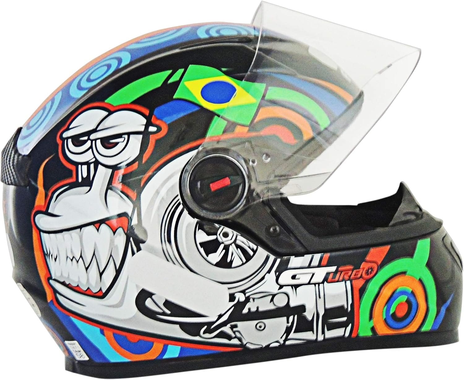 Capacete FW3 GT Turbo Preto Brilahnte