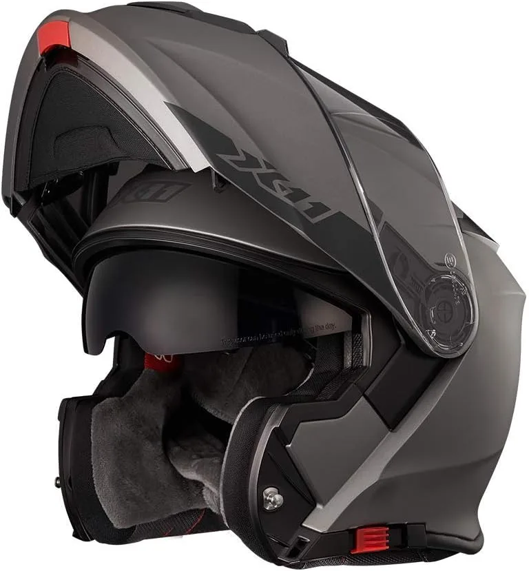 Capacete Moto X11 Turner Solides Articulado Viseira Interna Fumê