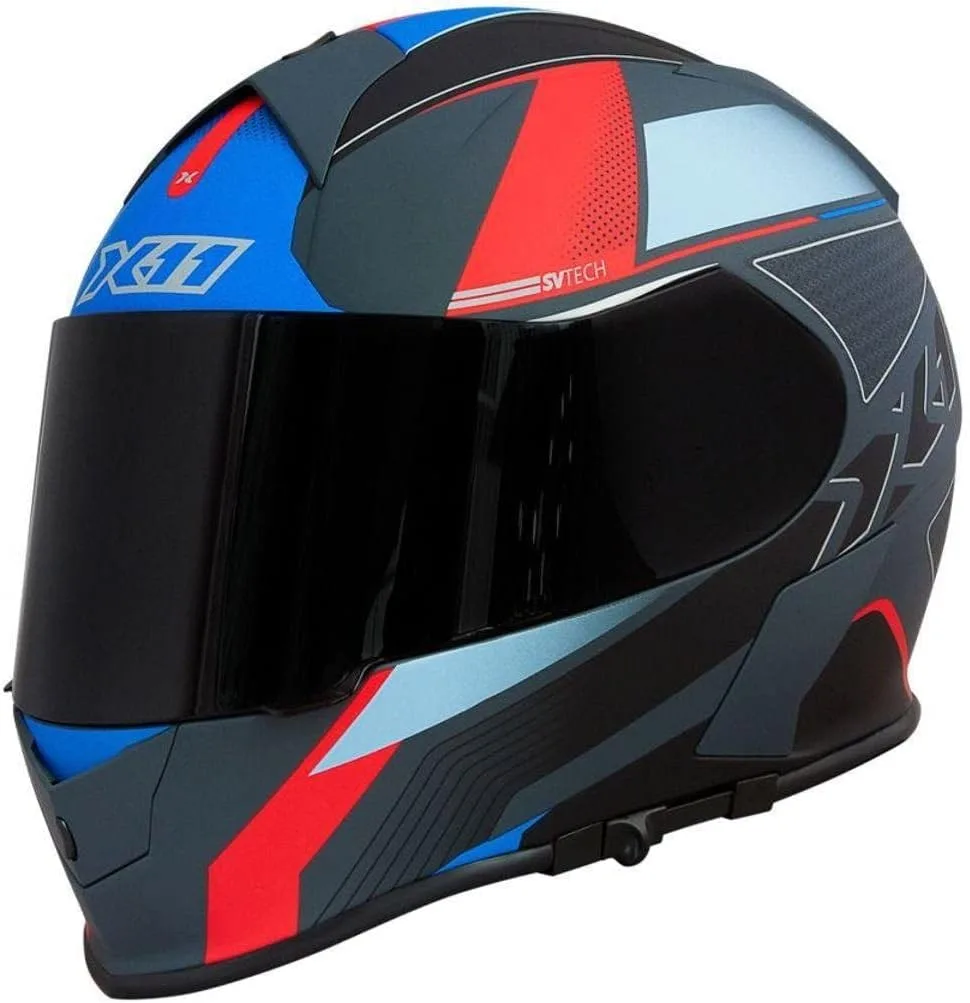 Capacete X11 Revo Pro Flagger Sv 2 Viseiras Preto