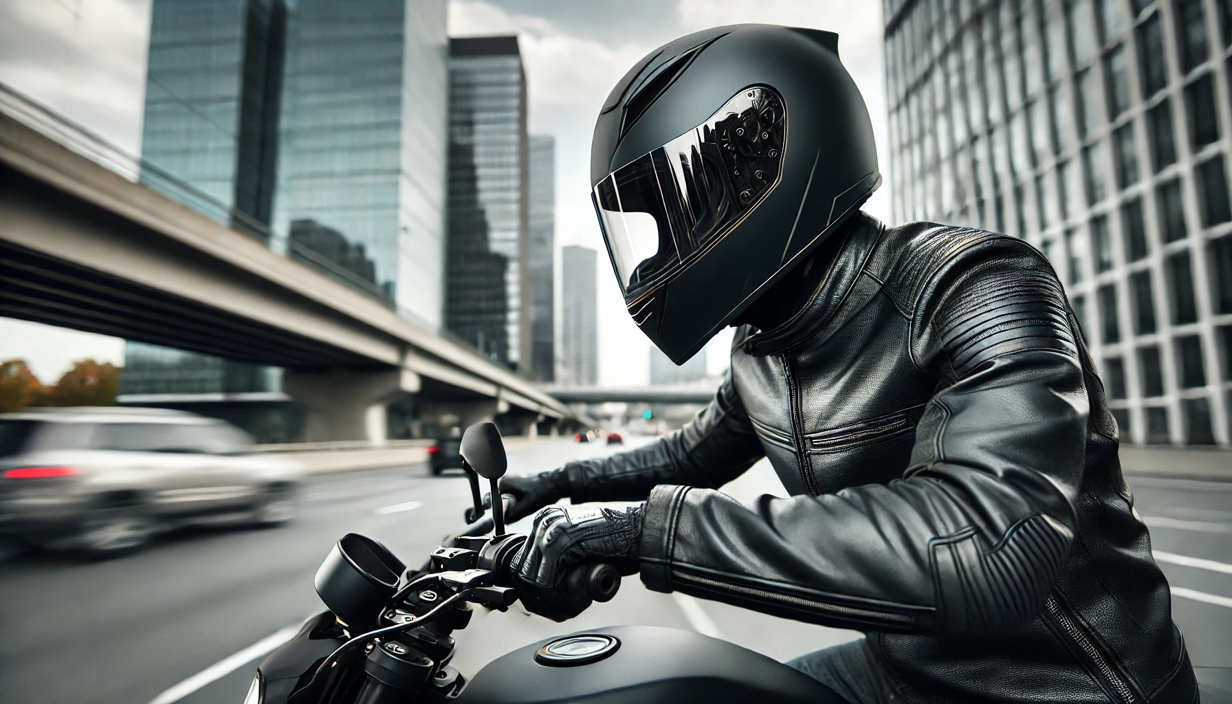 motoqueiro com um capacete BELL